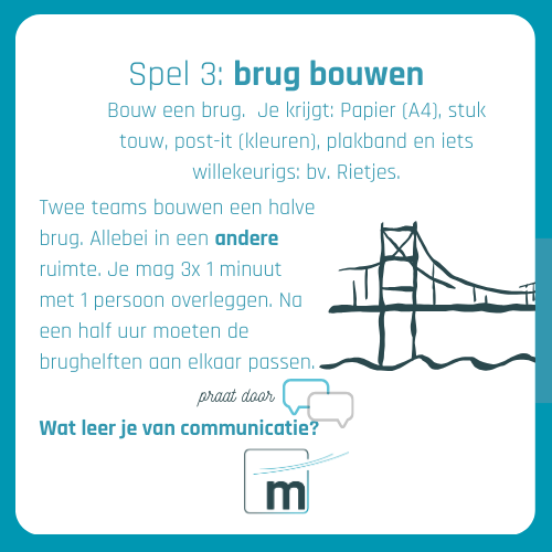 BrugBouwen Teambuildingspel brug bouwen