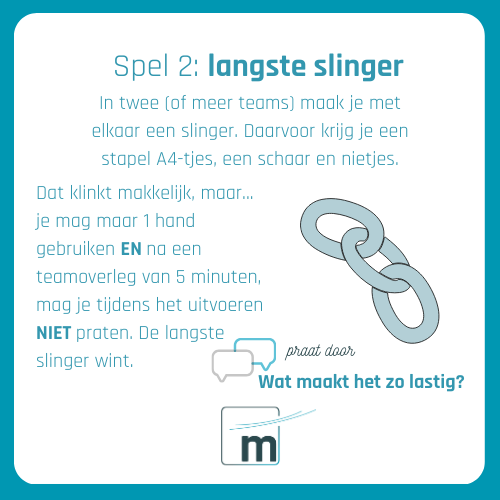 Slinger Teambuildingspel slinger maken